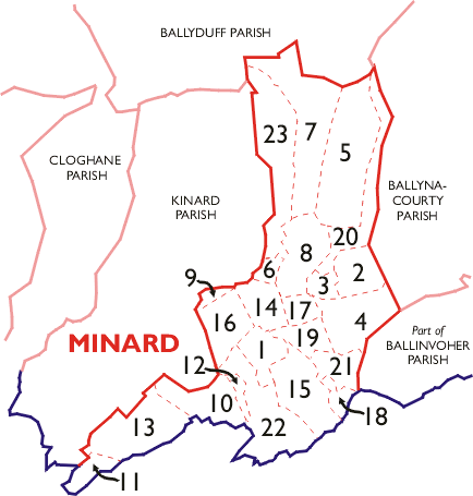 Townlands of Minard in County Kerry