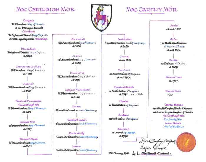 Mac Carthy Mr certificate