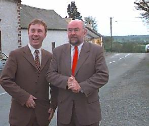 Ruairi Quinn and Sean Butler in Crossakiel