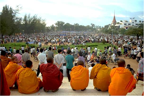 "Democracy square" in Phnom Penh.