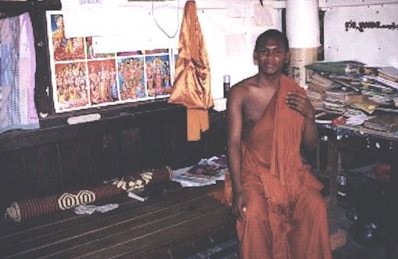 Heng Hoeung, my friend, the monk, in his living quarter.