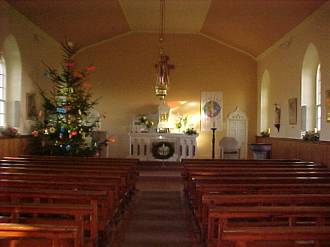 Clontubrid Church interior.