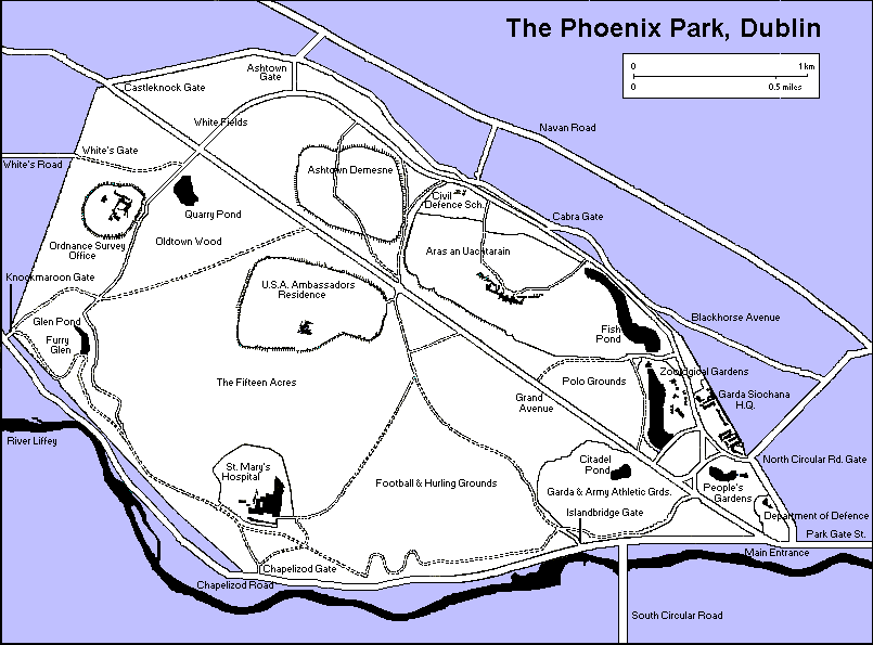 Map of the Phoenix Park