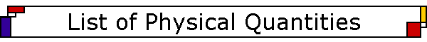 List of Physical Quantities