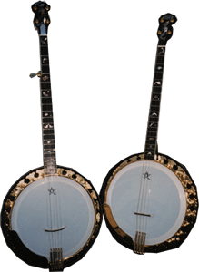 CUSTOM 5 STRING AND TENOR BANJOS