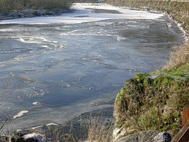 ice on Blackwater River between Cappoquin and Lismore