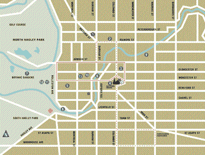 Map of Christchurch