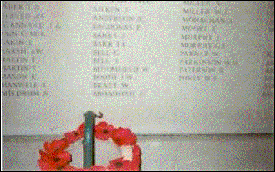 War dead of the Scotish Rifles on the Menin Gate