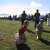 Sack racing on the Allihies Races day 15th August