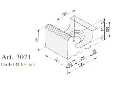 Outlet-Small (83mm centre)