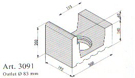 Outlet-Large(83mm centre)