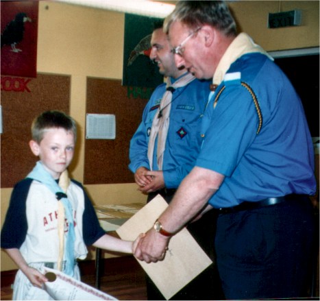 Beaver receiving Certificate