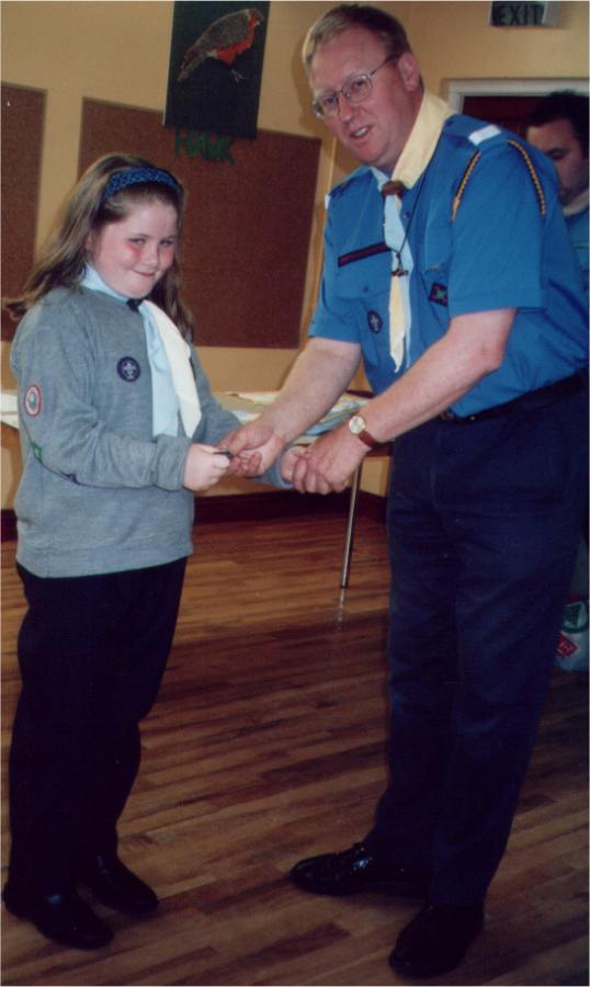 Beaver receiving Certificate