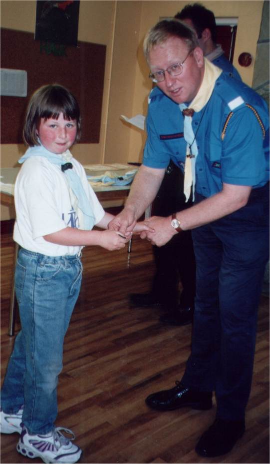 Beaver receiving Certificate