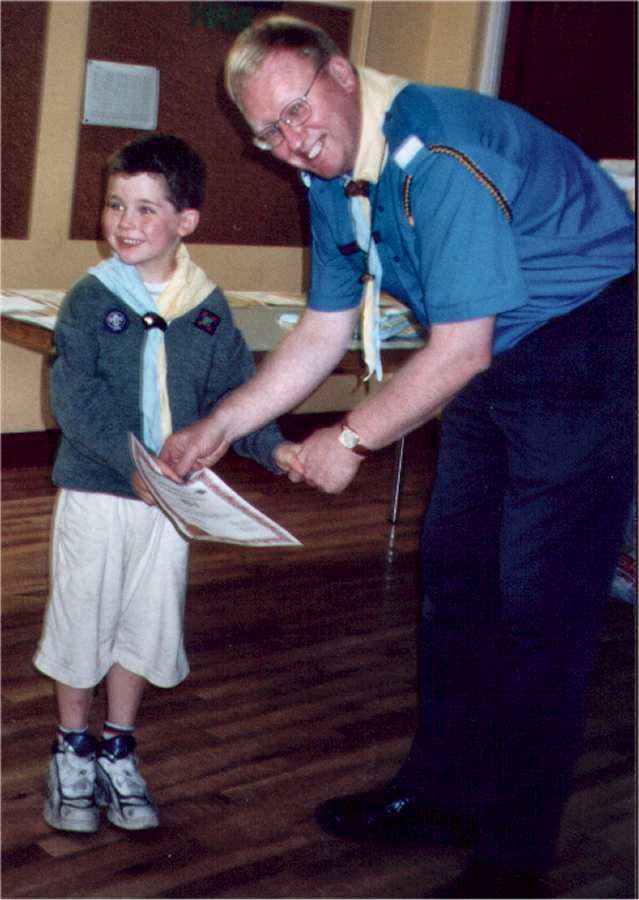 Beaver receiving Certificate