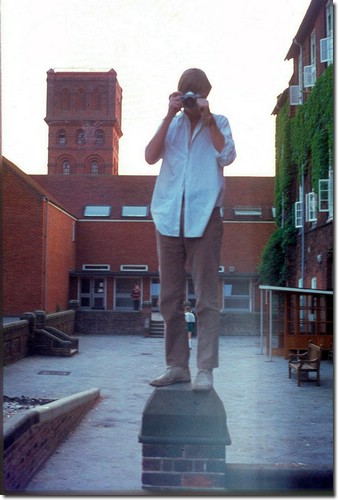 School playground - Paul Stephens, taking photos of each other<br> (Do you have the other one Paul) - Class year of 1971