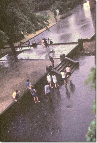 School view from boy's dorm's - Flooded Playground 