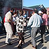 Traditional step dancing. Usually in the summer the local group get together.