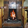 A welcoming fire in one of the local pubs.