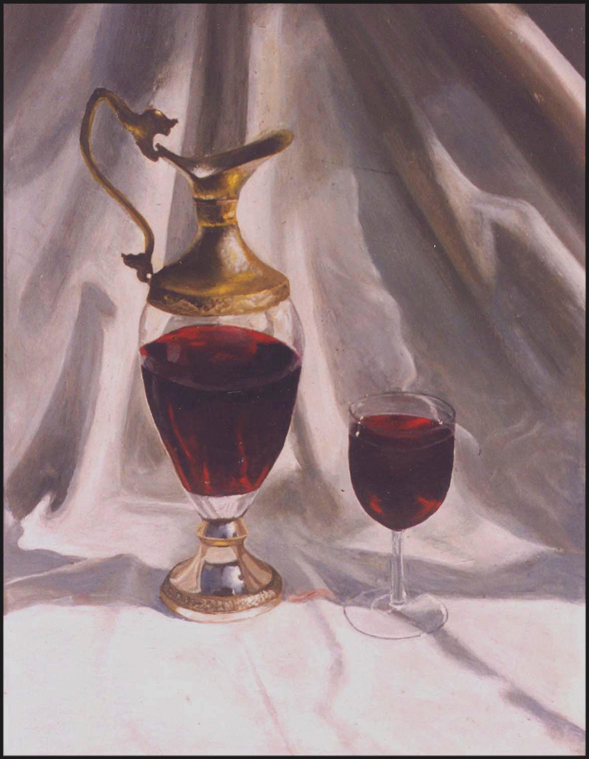pitcher with red wine