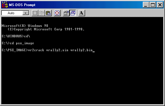 DOS Box with Patch text