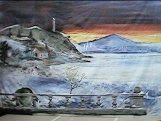 Section of Winter Scene Painting By Tony Feeney