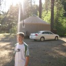 IMGP2431 * This is the outside of the Yurt, and the hired car.  An Impala.  Didn't really like it to be honest. * 2048 x 1536 * (2.0MB)