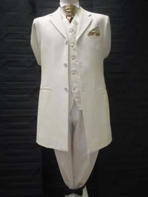 Cream three-quarter suit with No 10 waistcoat
