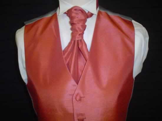Plain Salmon matching cravat