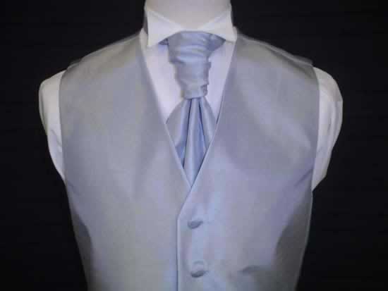 Plain Silver Grey matching cravat