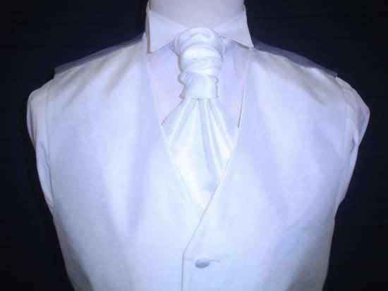 Plain White with matching cravat