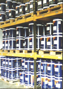 A stock of 5 Gallon Drums in our warehouse