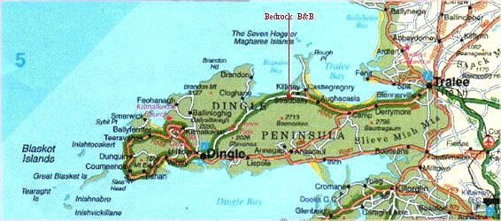 Map of the Dingle Peninsual