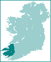 Map of Ireland - Kerry