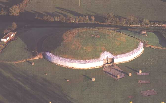Aerial view of Newgrange.