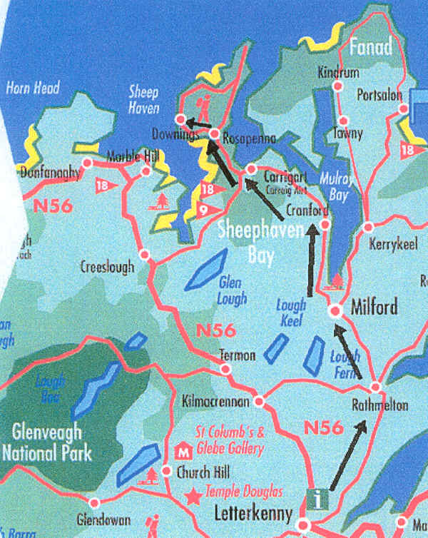 This is a map of our location in Co. Donegal.