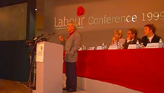Sam Nolan speaking at Labour Party conference 1999