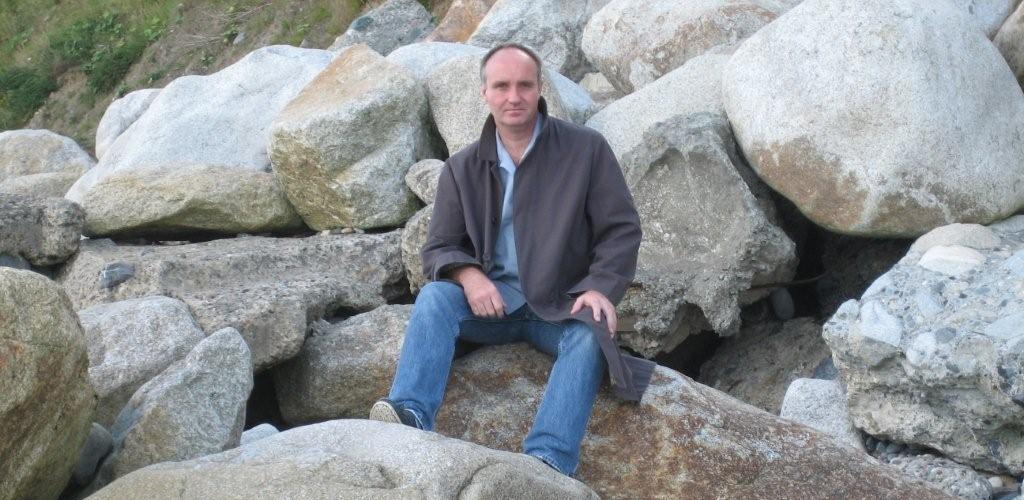 Brendan Devereux on Shankill beach.