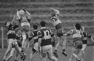 High fielding action from the Kilcar v Ardara league game in Towney