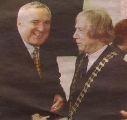 Charlie Bennett pictured with An Taoiseach Bertie Ahern