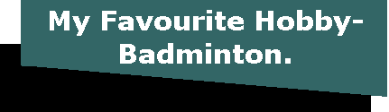 Essay on My Favourite Game Badminton