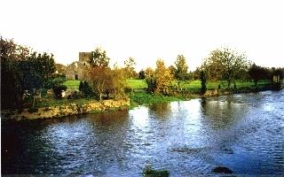 view of Kings river and Augustinian Abbey