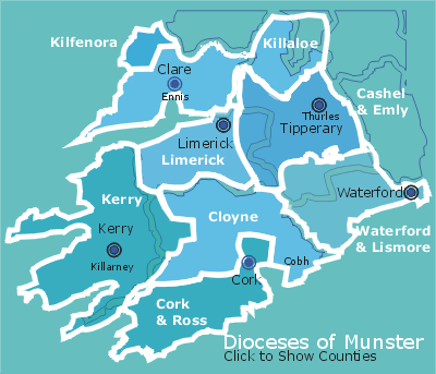 Counties of Munster - Click to Remove Dioceses