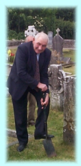 Malachy Brett breaks the ground.