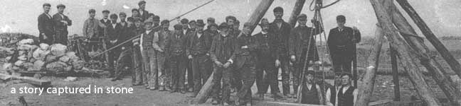 Miners at the shaft in Tankardstown