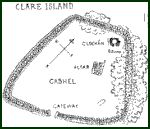 Westropp's site plan of Tober Feile Bhrid