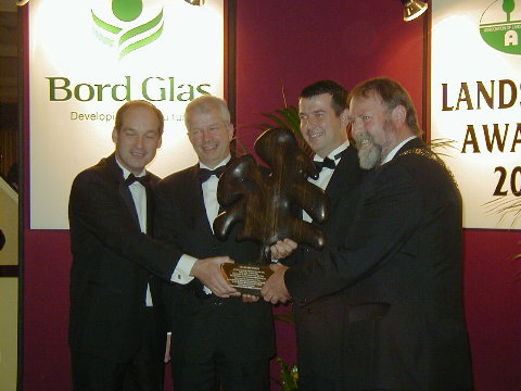 Michael Moloney (CEO Bord Glas), John Suttle (Clontarf Landscapes), Gerry Conneely (Clontarf Landscapes), and Michael Good (President, ALCI)