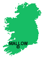 Map of Ireland highlighting Mallow