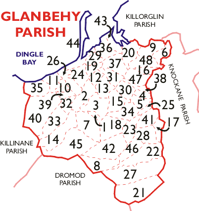 Townlands of Glanbehy in County Kerry