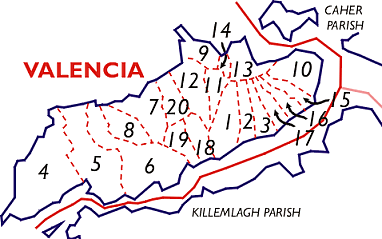 Townlands of Valencia in County Kerry